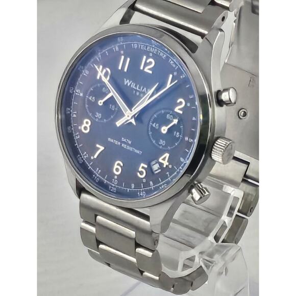 William L Mens Quartz Watch Multifunction Royal Blue Dial Mint Condition New! - Picture 4 of 14